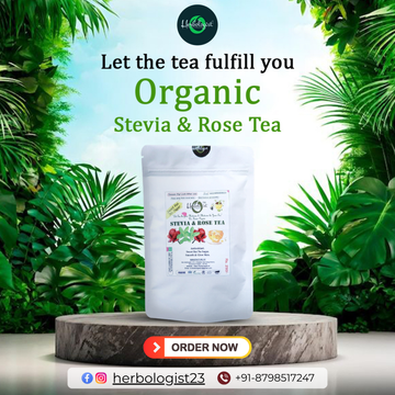 Organic Stevia & Rose Tea – Natural Sweetness with Floral Wellness | Herbologist
